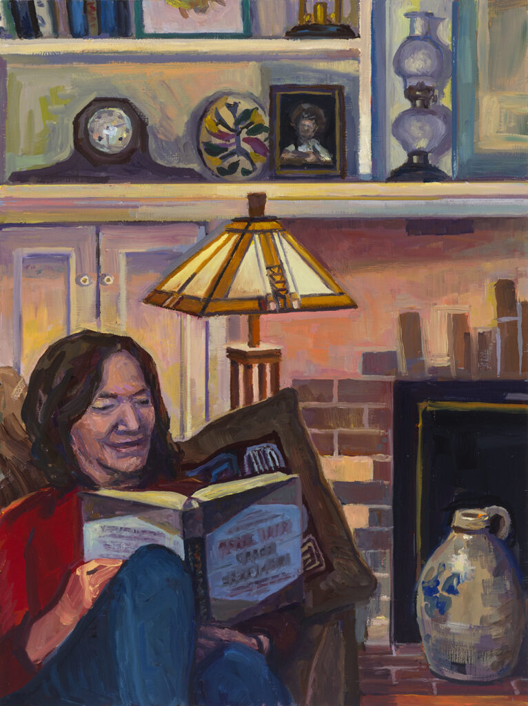 Friend, oil on wood, 12 in x 9 in December 2022